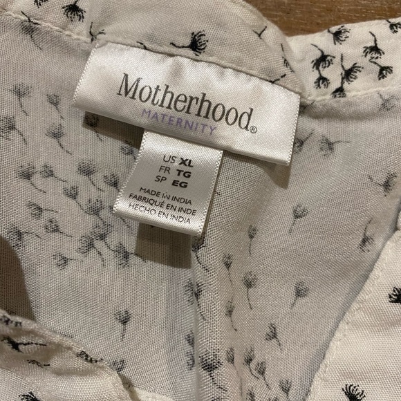 Motherhood Maternity White Floral Print Top - Picture 6 of 7